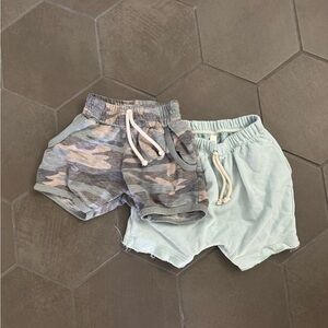 Camo and Aqua Childhoods Shorts Set